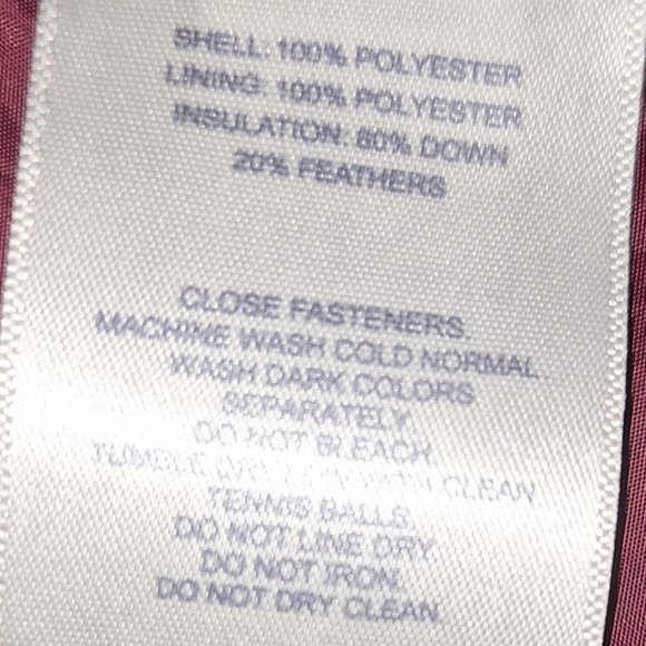 Land's End Maroon Quilted Puffer Down Vest Size Large - Picture 4 of 5